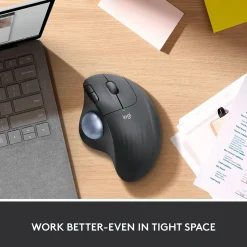 Logitech M575 Ergonomic Wireless Trackball USB Mouse, Off-White (910-005868)