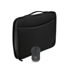 Logitech M240 Silent Wireless Ambidextrous Optical Mouse with 16" Sleeve, Graphite (910-007142)