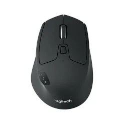 Logitech M720 TRIATHLON Wireless Ergonomic Optical Bluetooth & USB Mouse, Black (910-004790)