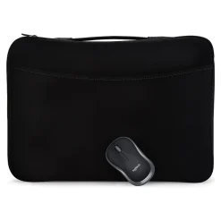 Logitech M185 Wireless Ambidextrous Optical Mouse with Laptop Sleeve, Black (910-004806)