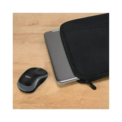 Logitech M185 Wireless Ambidextrous Optical Mouse with Laptop Sleeve, Black (910-004806)