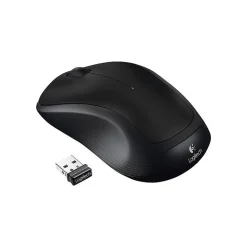 Logitech M310 Wireless Ambidextrous Optical USB Mouse, Black (910-004277)