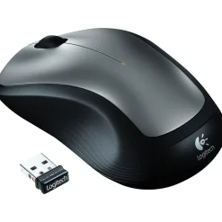 Logitech M310 Wireless Ambidextrous Optical Mouse, Silver (910-001675)