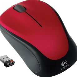 Logitech M317 Wireless Mouse, Red (910-002893)