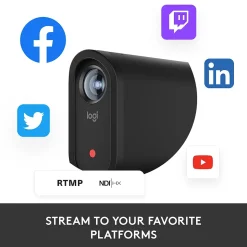 Logitech Mevo Start HD 1080p Live-Streaming Webcam, Black (961-000498)