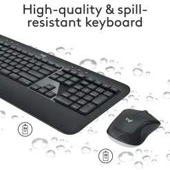Logitech MK540 Advanced Wireless Keyboard and Mouse Combo, Black (920-008671)