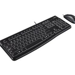 Logitech MK120 Optical Wired Keyboard and Mouse Combo, Black (920-002565)