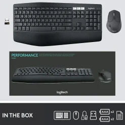 Logitech MK850 Performance Wireless Keyboard and Mouse Combo, Black (920-008219)