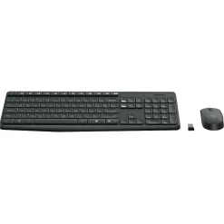 Logitech MK235 Wireless Keyboard and Optical Mouse Combo, Black (920-007897)
