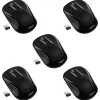 Logitech M325S Wireless Ambidextrous Optical USB Mouse, Black, 5/Pack (Logi910-5pk-VB)