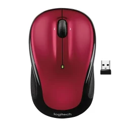 Logitech M325S Wireless Ambidextrous Optical USB Mouse, Red (910-006830)