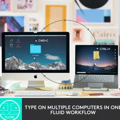 Logitech MX Keys Mini Wireless Ergonomic Keyboard, Pale Gray (920-010473)