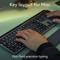 Logitech MX Keys S for Mac Wireless Keyboard, Space Gray (920-011621)