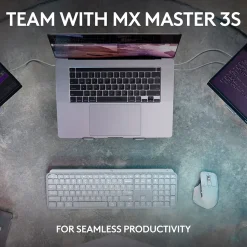 Logitech MX Keys S Wireless Keyboard, Pale Gray (920-011559)