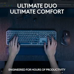 Logitech MX Keys S Wireless Ergonomic Keyboard and Optical Mouse Combo, Black (920-012274)