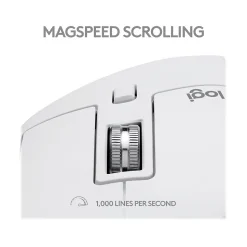 Logitech MX Master 3S for Mac Ergonomic Wireless Optical Bluetooth Mouse, Pale Gray (910006570)