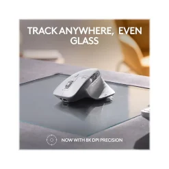 Logitech MX Master 3S for Mac Ergonomic Wireless Optical Bluetooth Mouse, Pale Gray (910006570)