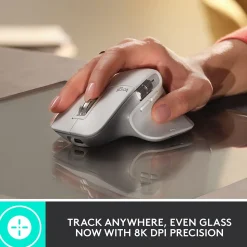Logitech MX Master 3S Wireless Ergonomic Optical Bluetooth & USB Mouse, Pale Gray (910-006558)