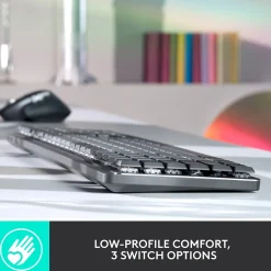 Logitech MX Mechanical Clicky Wireless Ergonomic Keyboard, Graphite (920-010549)