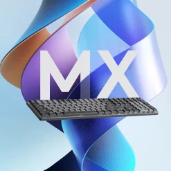 Logitech MX Mechanical Clicky Wireless Ergonomic Keyboard, Graphite (920-010549)