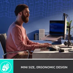 Logitech MX Mechanical Mini Illuminated Wireless Ergonomic Keyboard, Black/Gray (920-010552)