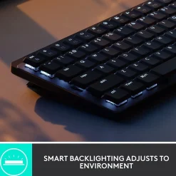 Logitech MX Mechanical Mini Illuminated Wireless Ergonomic Keyboard, Black/Gray (920-010552)