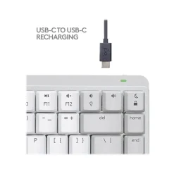 Logitech MX Mechanical Mini for Mac Wireless Ergonomic Keyboard, Pale Gray (920-010553)