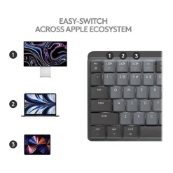 Logitech MX Mechanical Mini Wireless Ergonomic Keyboard for Mac, Space Gray (920-010831)