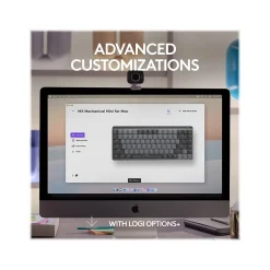 Logitech MX Mechanical Mini Wireless Ergonomic Keyboard for Mac, Space Gray (920-010831)