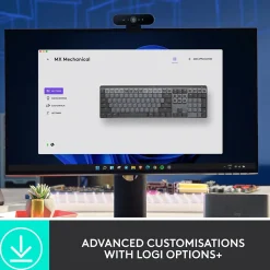 Logitech MX Mechanical Tactile Quiet Wireless Ergonomic Keyboard, Graphite (920-010547)