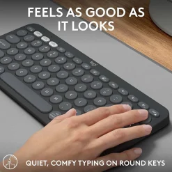 Logitech Pebble Keys 2 K380S Wireless Ergonomic Keyboard, Black (920-011775)