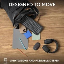 Logitech Pebble Keys 2 K380S Wireless Ergonomic Keyboard, Black (920-011775)