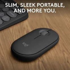 Logitech Pebble Mouse 2 M350s Wireless Ambidextrous Optical Mouse, Tonal Graphite (910-007024)