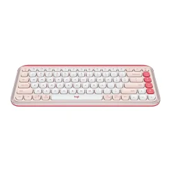 Logitech POP Icon Keys Wireless Keyboard, Rose/Off White (920-013049)