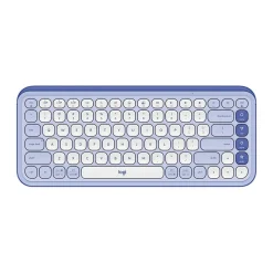 Logitech POP Icon Keys Wireless Keyboard, Lilac/Off White (920-013050)