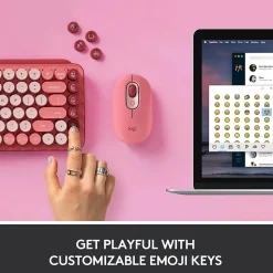 Logitech POP Keys Wireless Bluetooth Mechanical Keyboard, Heartbreaker (920-010709)