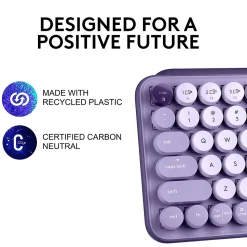 Logitech POP Keys Wireless Mechanical Keyboard, Cosmos (920-011233)