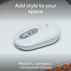 Logitech POP Wireless Ambidextrous Optical Mouse, Off-white (910-007408)