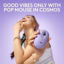 Logitech POP Wireless Optical Mouse, Cosmos Lavender (910-006624)