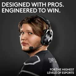 Logitech PRO X 2 LIGHTSPEED Wireless Bluetooth Stereo Gaming Over-the-Ear Headset, 3.5mm, Black (981-001262)