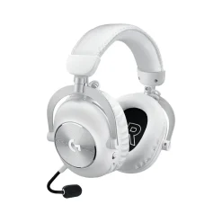 Logitech PRO X 2 LIGHTSPEED Wireless Bluetooth Stereo Gaming Over-the-Ear Headset, 3.5mm, White (981-001268)