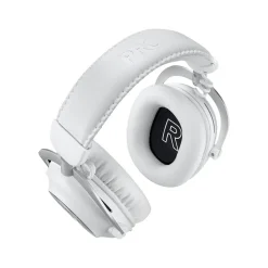 Logitech PRO X 2 LIGHTSPEED Wireless Bluetooth Stereo Gaming Over-the-Ear Headset, 3.5mm, White (981-001268)