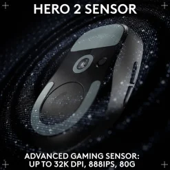 Logitech PRO X SUPERLIGHT 2 DEX Wireless Ergonomic Asymmetrical Optical USB Gaming Mouse, Black (910-007328)