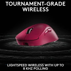 Logitech PRO X SUPERLIGHT 2 DEX Wireless Ergonomic Asymmetrical Optical USB Gaming Mouse, Pink (910-007371)