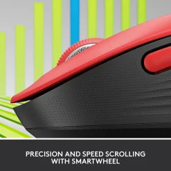 Logitech Signature M650 L Wireless Optical USB Mouse, Classic Red (910-006358)