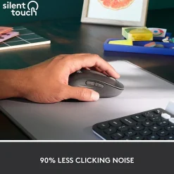 Logitech Signature M650 Large Left Wireless Optical Mouse - For Large Sized Left Hands, Graphite (910-006234)