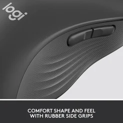 Logitech Signature M650 Large Left Wireless Optical Mouse - For Large Sized Left Hands, Graphite (910-006234)