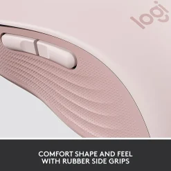 Logitech Signature M650 Wireless Ergonomic Optical Bluetooth & USB Mouse, Rose (910-006251)