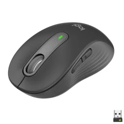 Logitech Signature M650 Wireless Ergonomic Optical Bluetooth & USB Mouse, Graphite (910-006250)