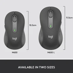 Logitech Signature M650 Wireless Optical USB Mouse, Graphite (910-006250)
